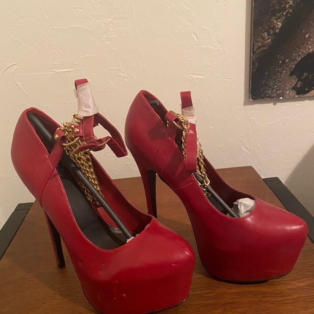 red high heels